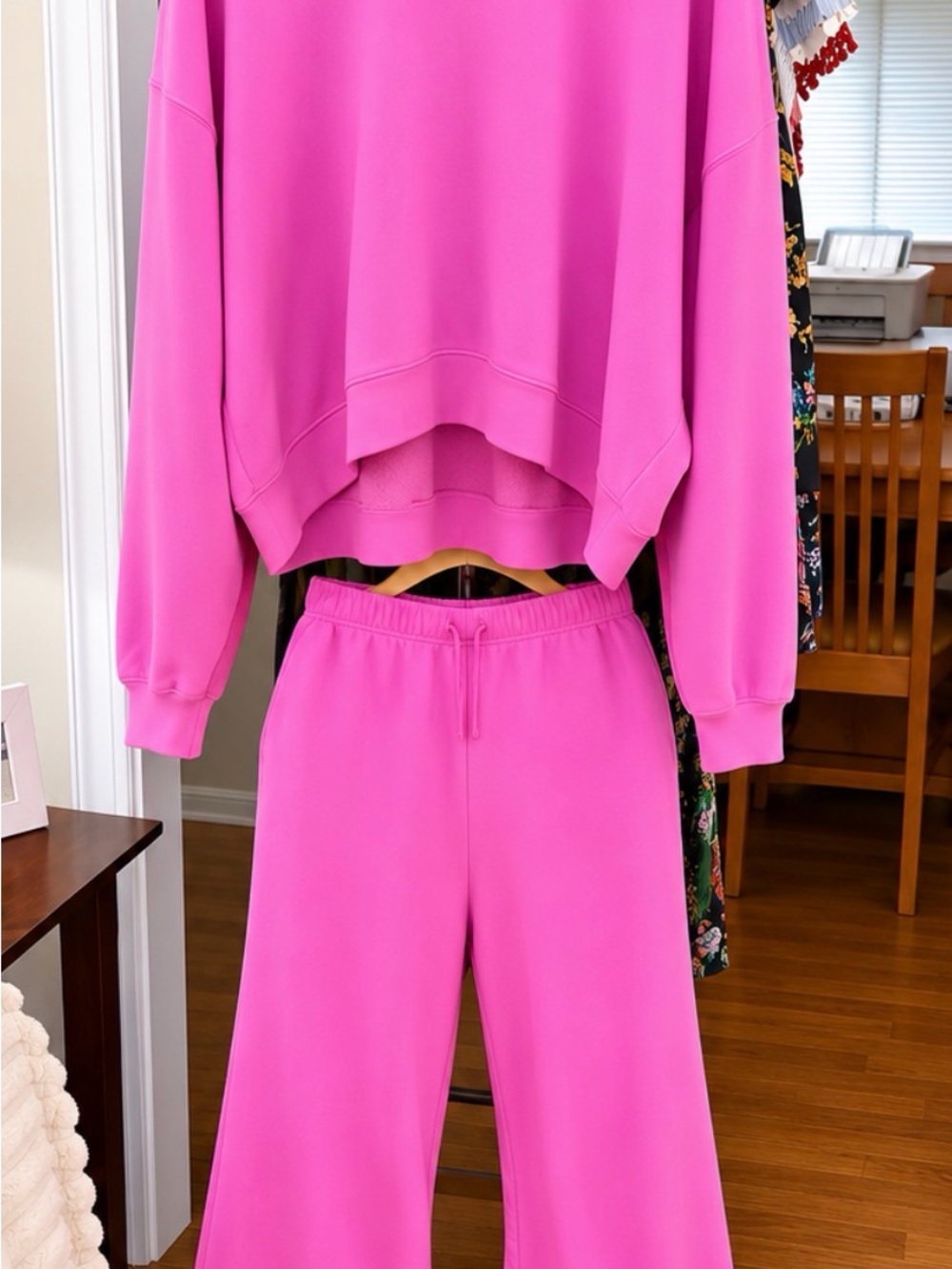 GAP Hot Pink Wide-Leg Sweatpants